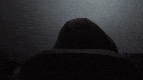 a person in a hooded jacket is looking at something