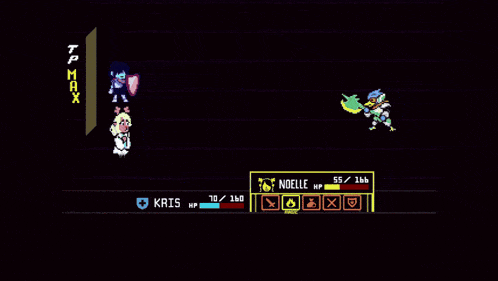a screenshot of a video game shows kais and noelle