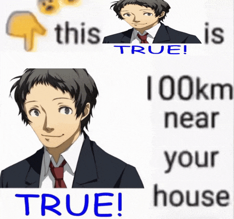 a picture of a man in a suit and tie is next to a text that says true