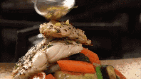 a close up of a plate of food with vegetables