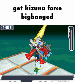 a screenshot of a video game with the words get kizuna force bigbanged