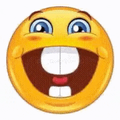 a smiley face with a big smile on it and a huge mouth .