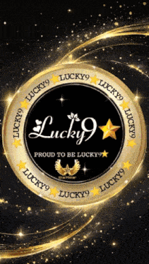 a gold circle with lucky9 proud to be lucky9