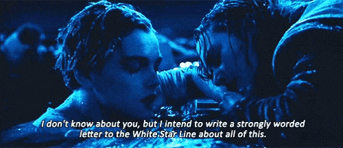 a scene from the movie titanic with a quote that says " i don 't know about you "