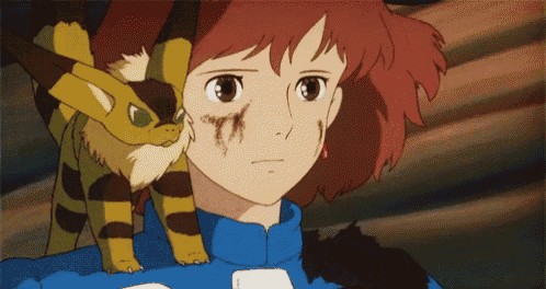 a girl with a cat on her shoulders has a scratch on her face