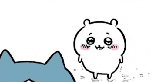a cartoon of a cat standing next to a hamster .