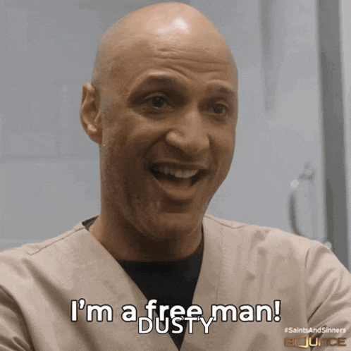 a man says i 'm a free man in a bounce ad