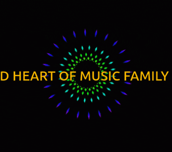 a fireworks display with the words " d heart of music family "