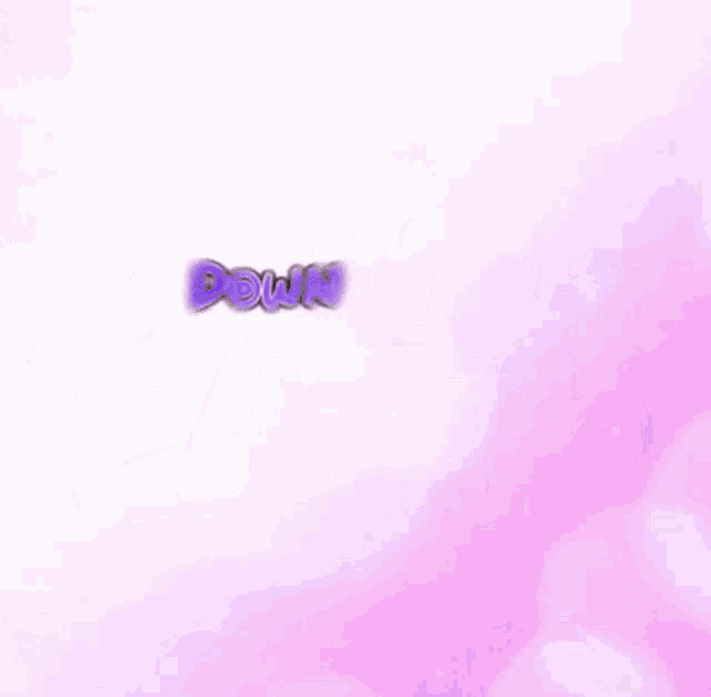a pink background with the words down to earth in purple letters