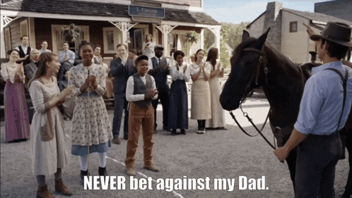 Wcth Hearties Tortoise Hare Seasonnine Motorcycle Vs Horse Never Bet Against Dad GIF - Wcth Hearties Tortoise Hare Seasonnine Motorcycle Vs Horse Never Bet Against Dad I Knew Mountie Grant Would Win Race GIFs