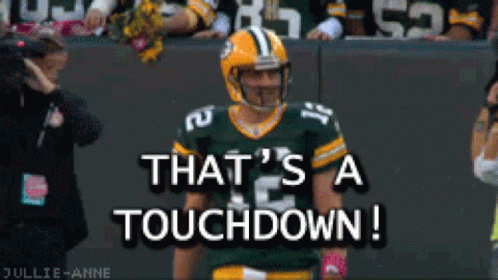 Green Bay Packers Aaron Rodgers GIF - Green Bay Packers Aaron Rodgers Thats A Touchdown GIFs