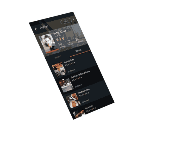 a phone screen with peter chua 's profile on it