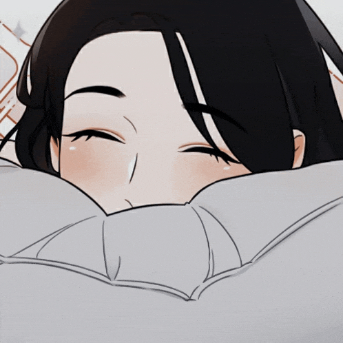 a drawing of a woman with her eyes closed laying on a pillow