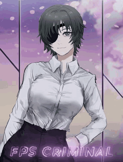 a drawing of a girl with the words fps criminal below it