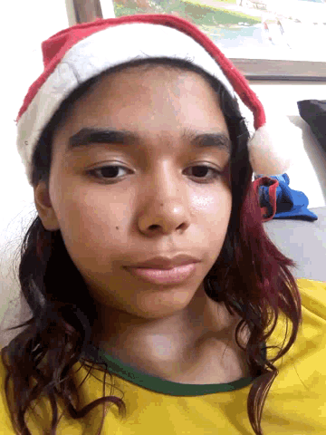 Selfie Peace Sign GIF - Selfie Peace Sign Christmas Hat GIFs
