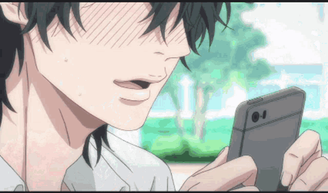 a close up of a person looking at a phone with the number 04 on it