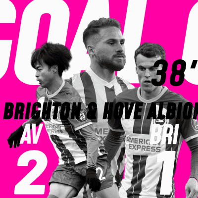 Aston Villa F.C. (2) Vs. Brighton & Hove Albion F.C. (1) First Half GIF - Soccer Epl English Premier League GIFs