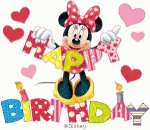 Happy Birthday Minnie Mouse GIF - Happy Birthday Minnie Mouse Greetings GIFs
