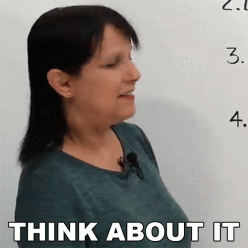 Think About It Rebecca GIF - Think About It Rebecca Engvid GIFs