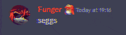 a screenshot of a text message between funger and speggs