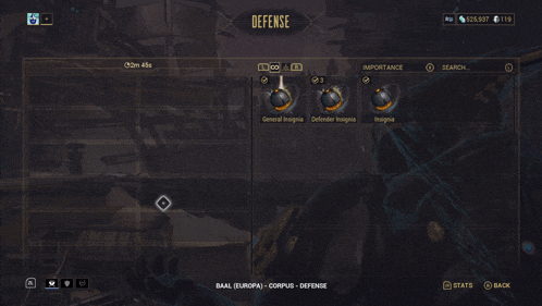 a screenshot of a video game that says defense on the top