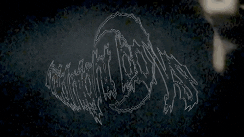 a black background with a white drawing of the word coca cola