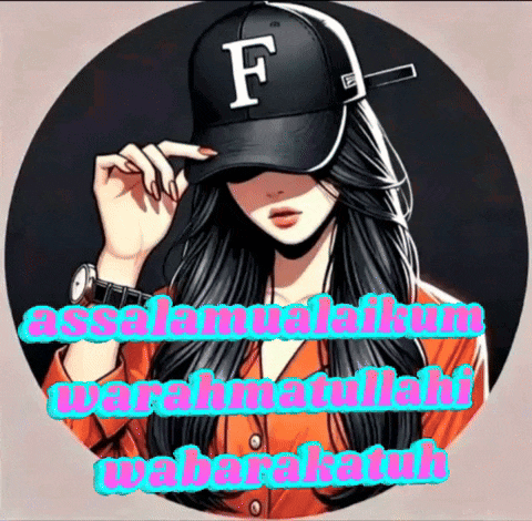 a woman wearing a black hat with the letter f on it