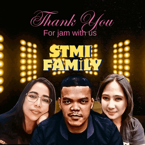 a poster that says " thank you for jam with us "