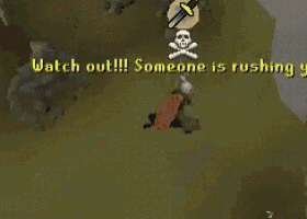 a screenshot of a video game that says " someone is rushing you "