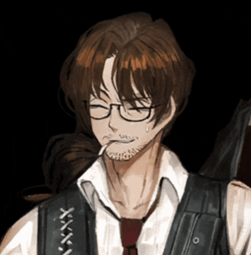 a drawing of a man with glasses and a beard