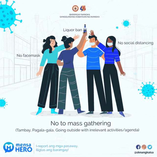 a poster for mensa hero shows a group of people standing together