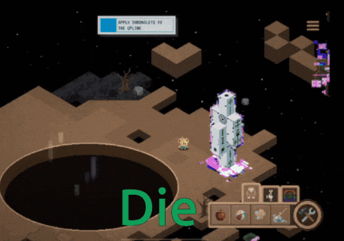 a screenshot of a video game that says die on it