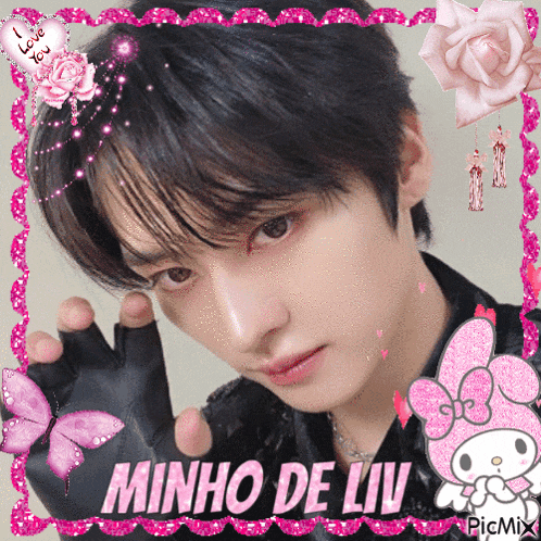 a picture of a young man with the name minho de liv