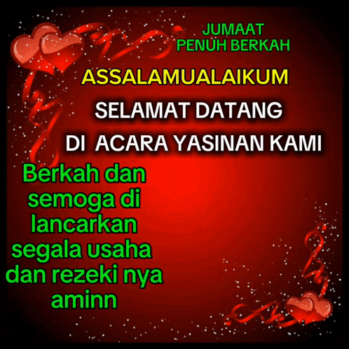 a red background with the words jumat penuh berkah on it