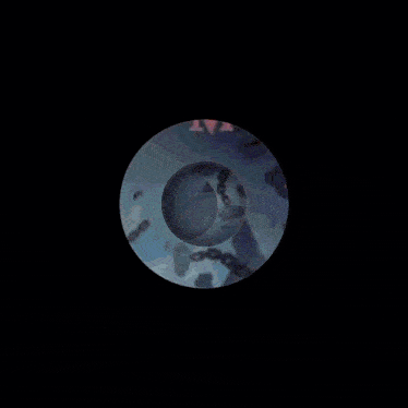 a blue circle with a chain around it