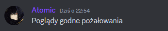 a screenshot of a text message from atomic dated 22:54