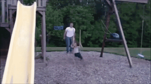 Too Much Power Dad. GIF - Ouch Fail Swing GIFs