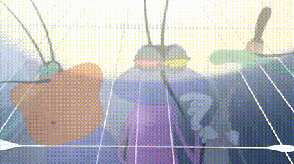 a couple of cartoon characters are standing on top of a solar panel .