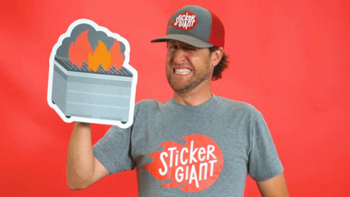 Stickergiant Dumpster Fire GIF - Stickergiant Dumpster Fire Uh Oh GIFs