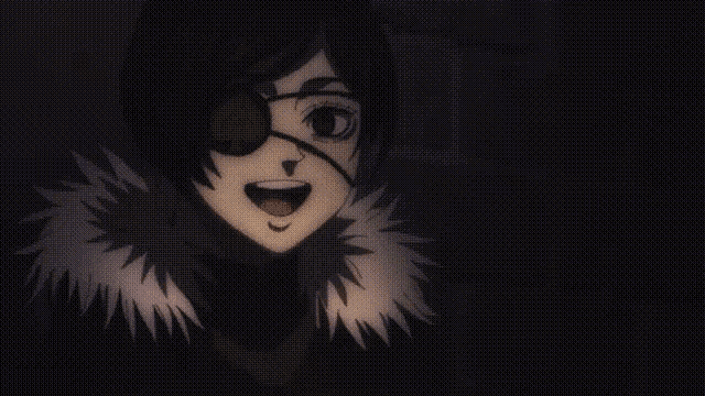 a woman with a blindfold on her eye is making an ok sign