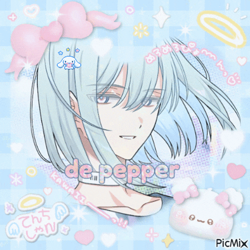a drawing of a girl with the name de pepper on the bottom