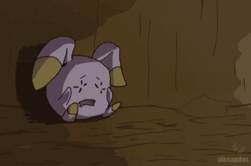 a drawing of a purple rabbit with the name alexapidos on the bottom left