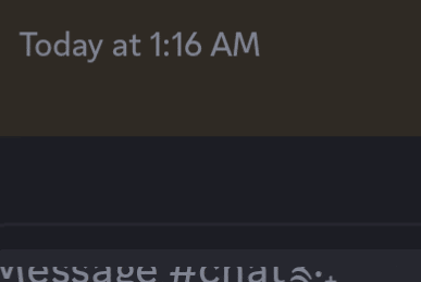 today at 1:16 am is written on a black background