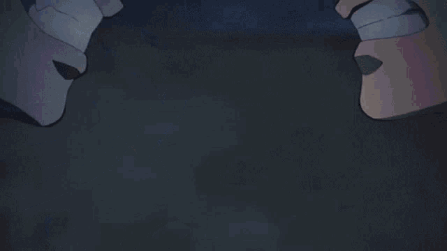 a couple of anime characters looking at each other with their eyes closed