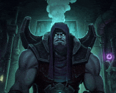 a drawing of a man with horns and a beard