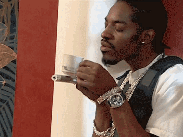 Sipping Tea Andre3000 GIF - Sipping Tea Andre3000 Be Cool GIFs