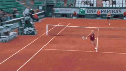 a tennis court with a bnp paribas ad on the side