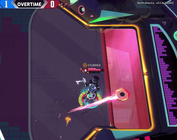 a screenshot of a video game with overtime and stunned at the bottom