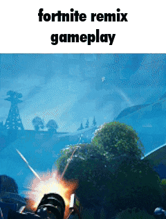 a screenshot of a video game with the words fortnite remix gameplay on the bottom