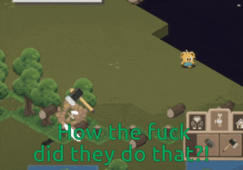 a screenshot of a game with the words how the fuck did they do that